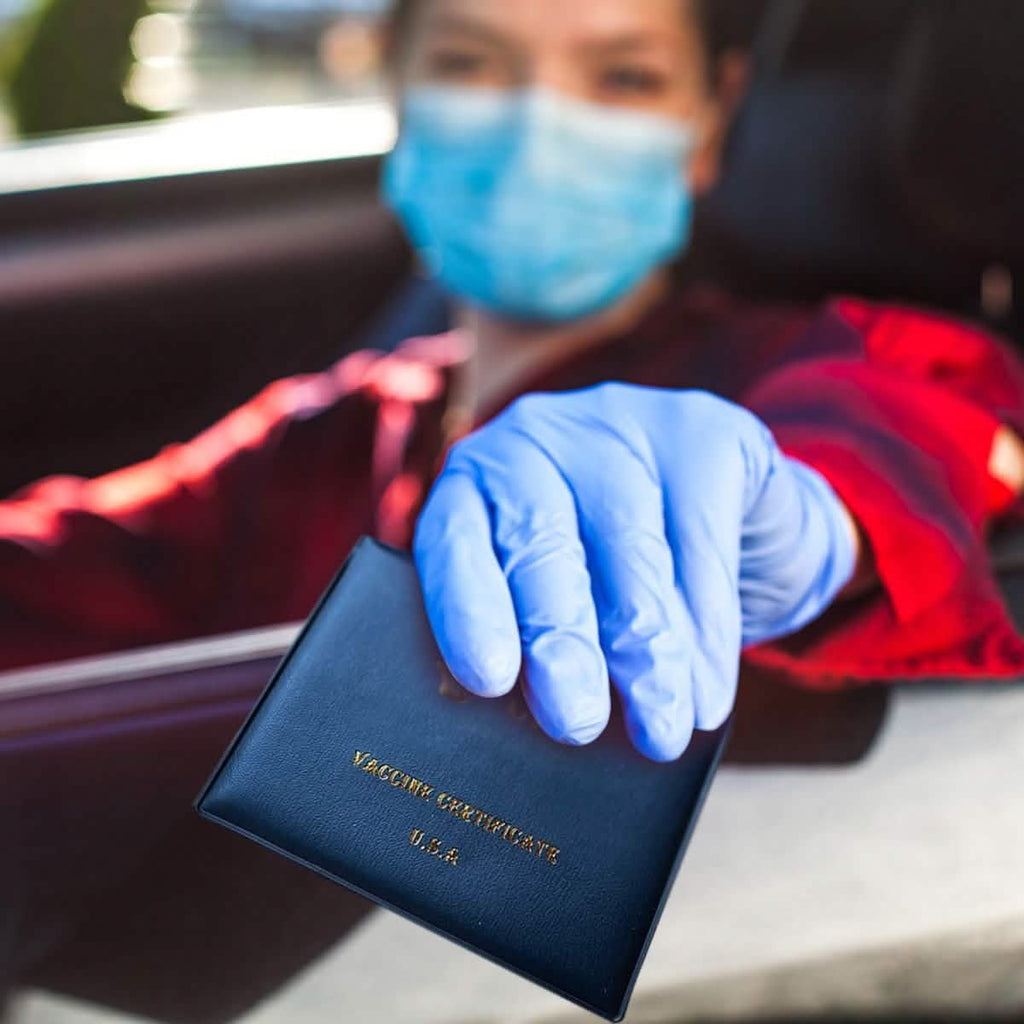 2-Pack: Faux Leather CDC Vaccination Card Immunization Record Protector Holder