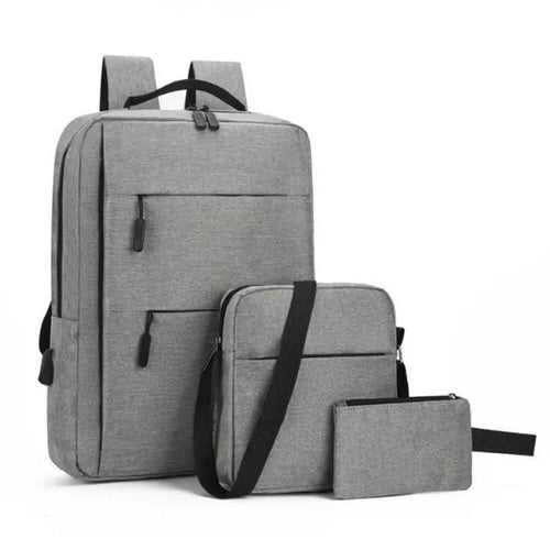 3-Pieces Set: USB Multifunction Large Capacity Business Laptop Bags Set