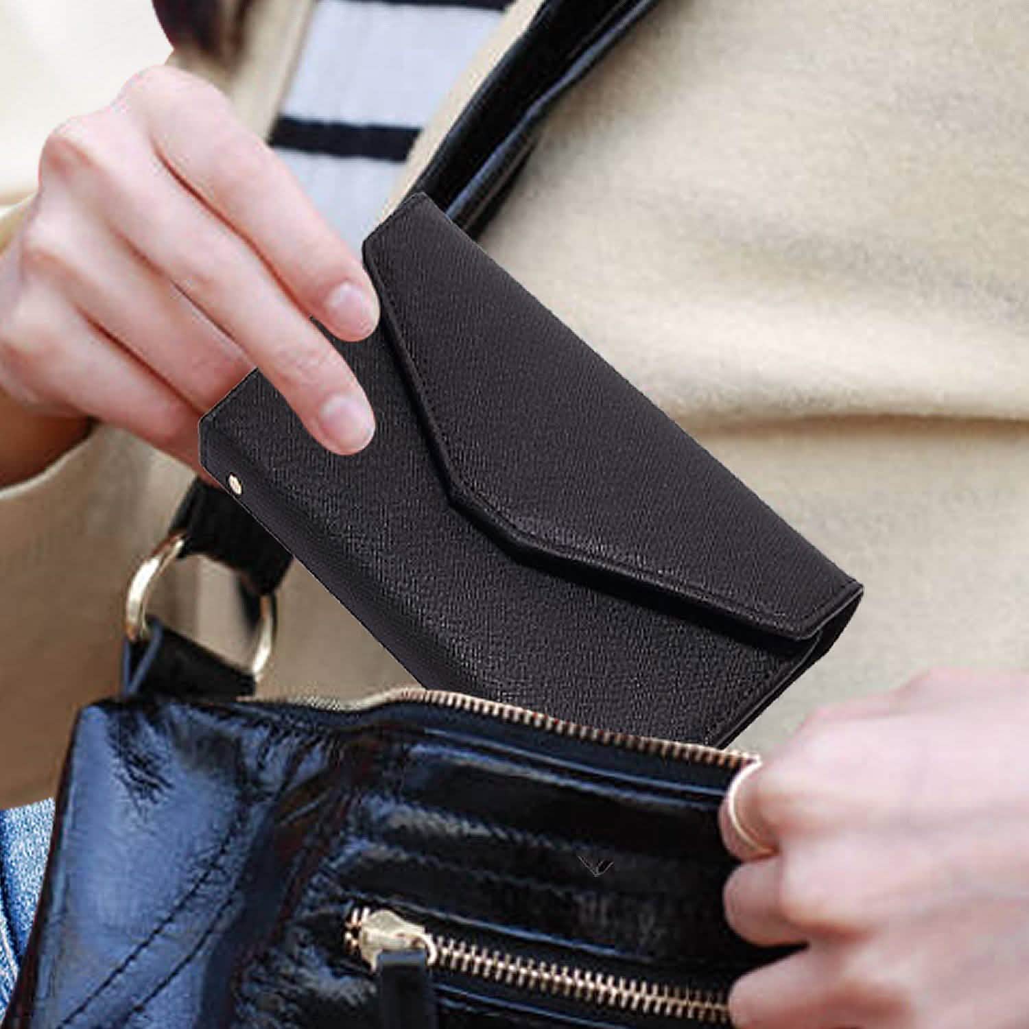 RFID Blocking Travel Passport Organizer Holder Wallet With CDC Vaccination Card Slot Protector