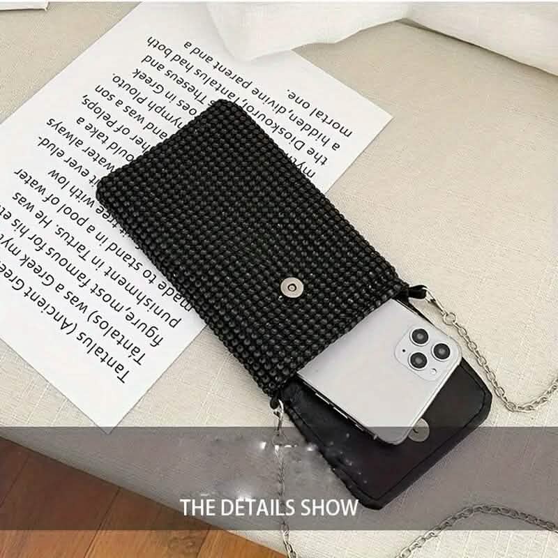 Shimmering Bling Rhinestone Crossbody Purse