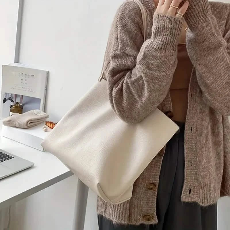 Women's Large Totes PU Leather Shoulder Bag Soft Purse Hobo Handbag Casual Top Handle Bag For Travel Work
